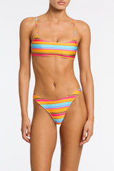 MICA MELON STRIPE Scoop Bikini Set