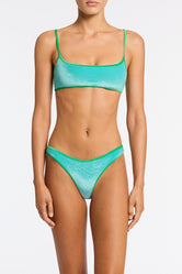 MICA - PALMM Blue Velvet Crop Bikini Set