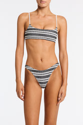 MICA SALTE Crochet Crop Bikini Set