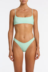 MICA SUN SPRINKLE Blue Polka Dot Crop Bikini Set