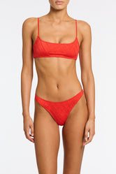 MICA VISS Red Crop Bikini Set