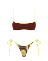 MIMA BUTTER CROCHET STRIPE Crop Bikini Set