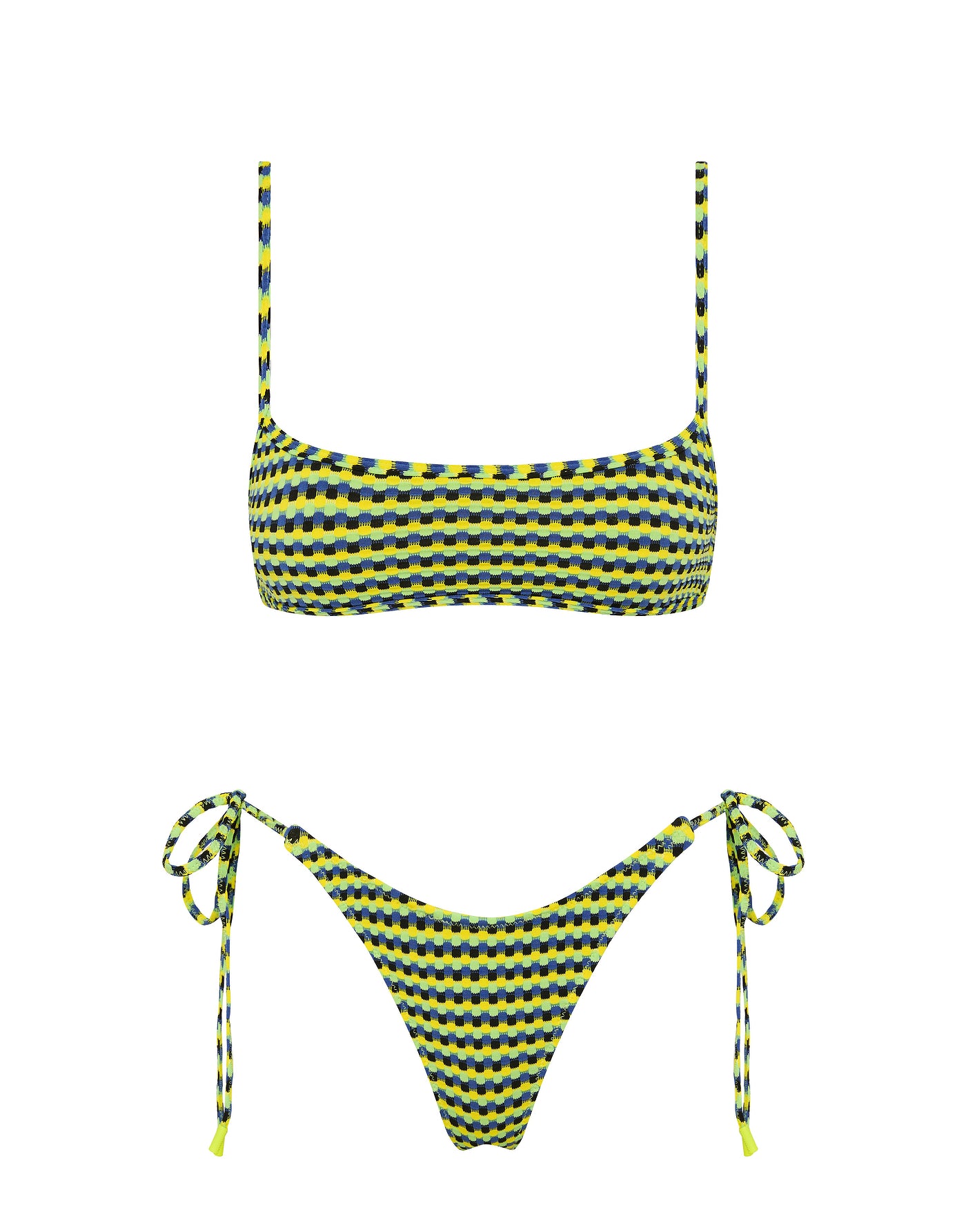 MIMA INK CONFETTI Textured Crop Bikini Set