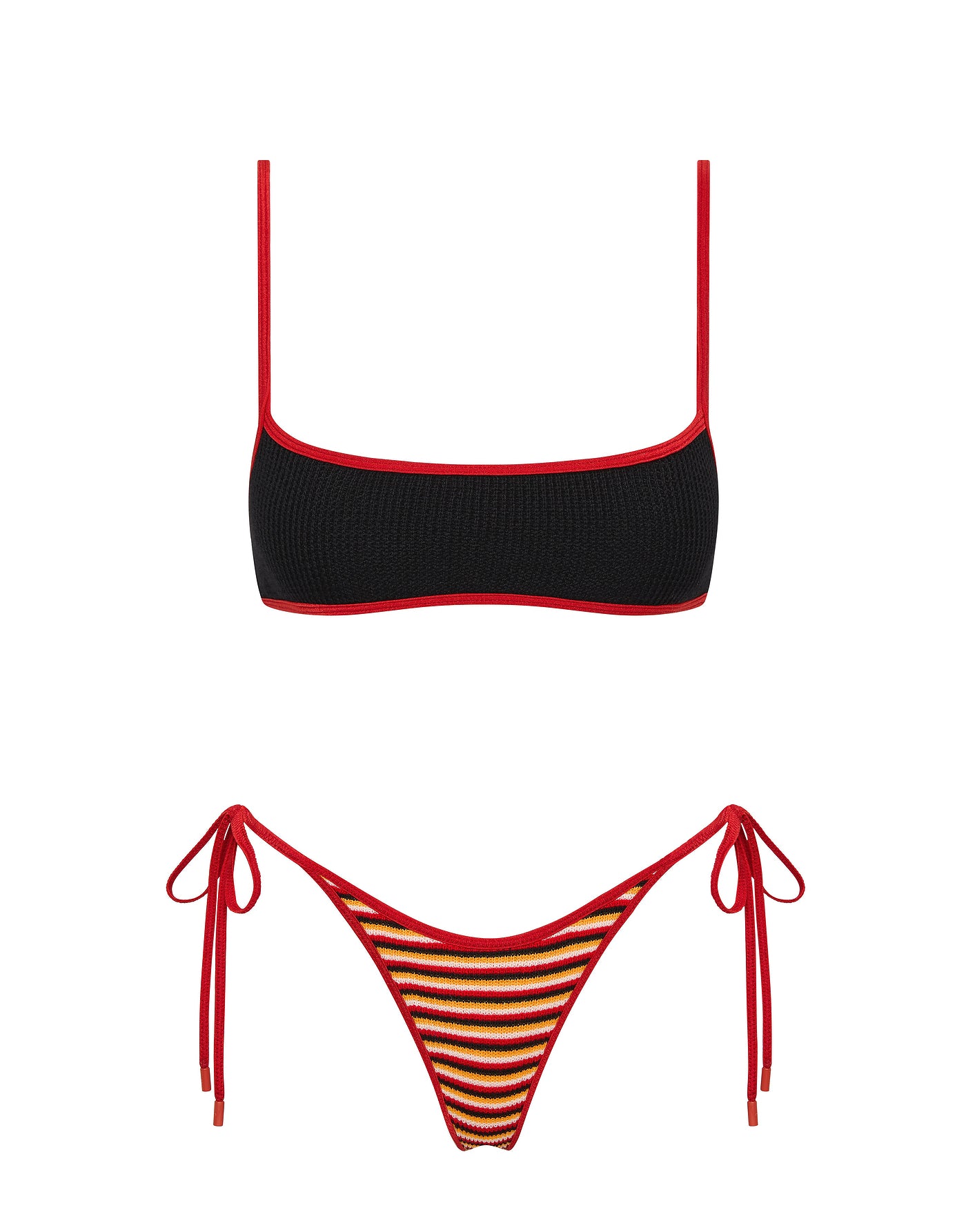 MIMA SANGRIA CROCHET STRIPE Crop Bikini Set