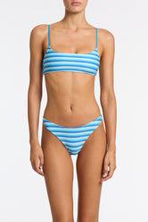 MICA HORIZON BLUE Stripe Scoop Bikini Set