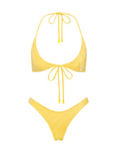SOFI BUTTER Yellow Halter Bikini Set