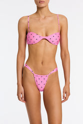 STELL CASSI Pink Heart Scoop Bikini Set