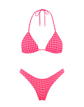 VINCA ADAO Pink Textured Triangle Bikini Set