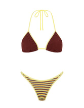 VINCA BUTTER CROCHET STRIPE Triangle Bikini Set