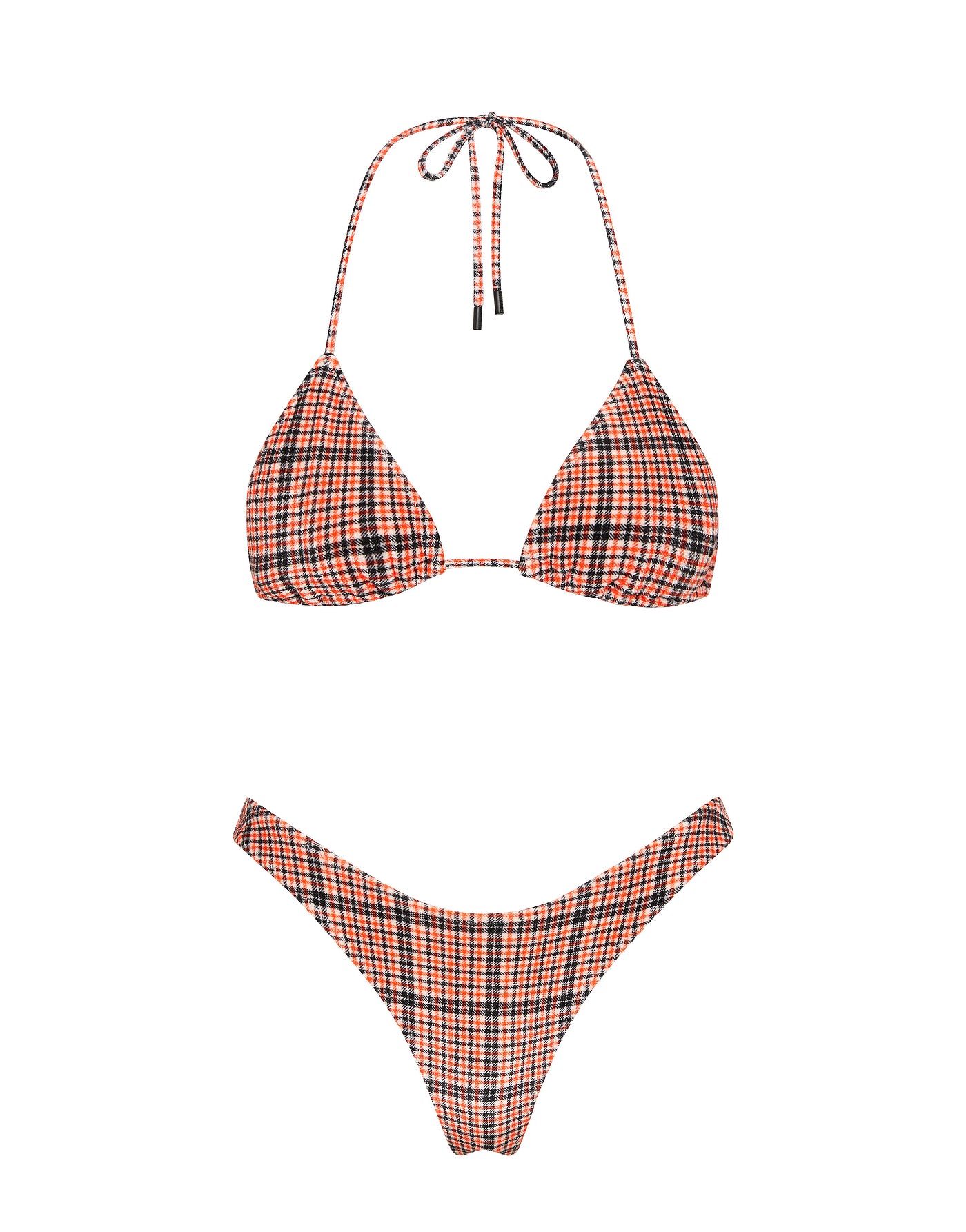 VINCA JAM VELVET CHECK Triangle Bikini Set
