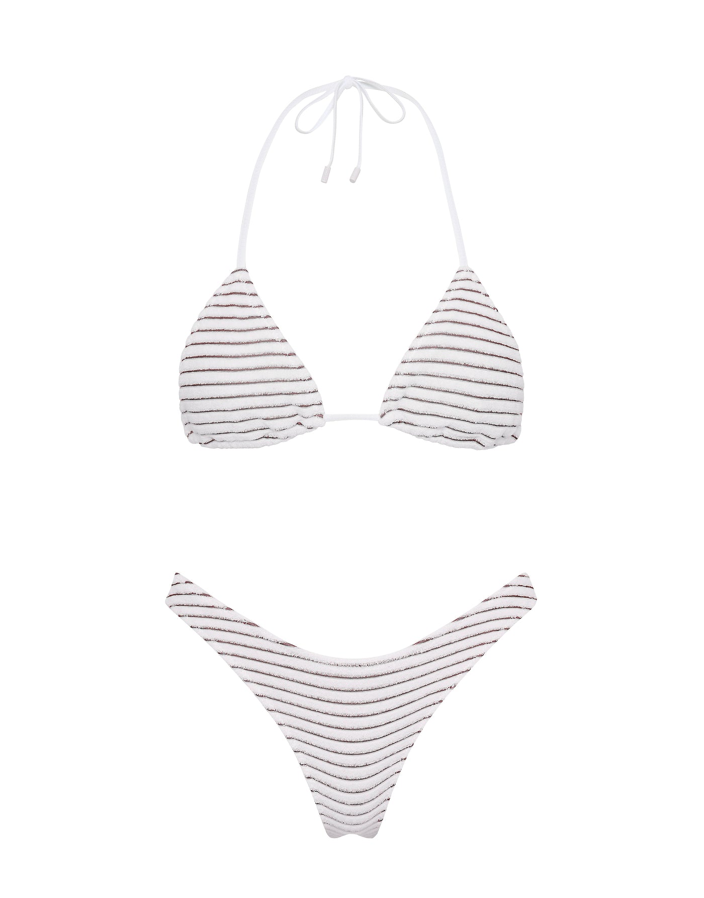 VINCA LUSAIL White Terry Towelling Triangle Bikini Set