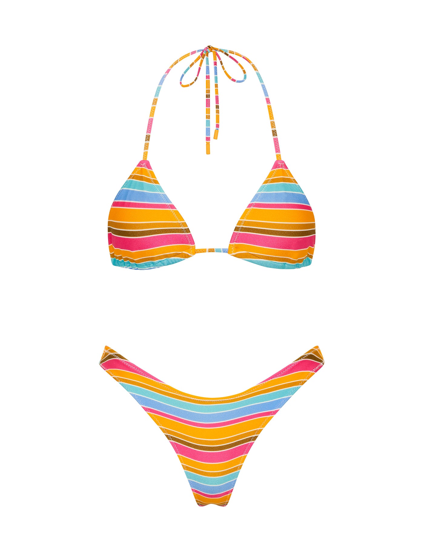 VINCA MELON STRIPE Triangle Bikini Set