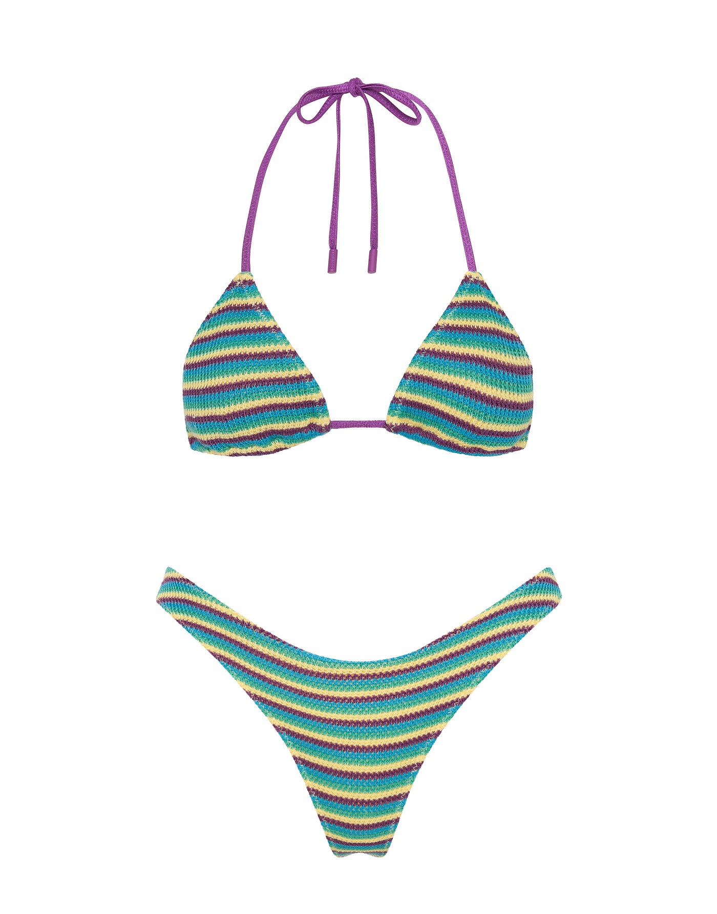 VINCA - ORCHARD CROCHET STRIPE Triangle Bikini Set
