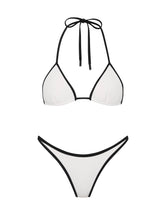 VINCA PANDA WHITE Neoprene Triangle Bikini Set