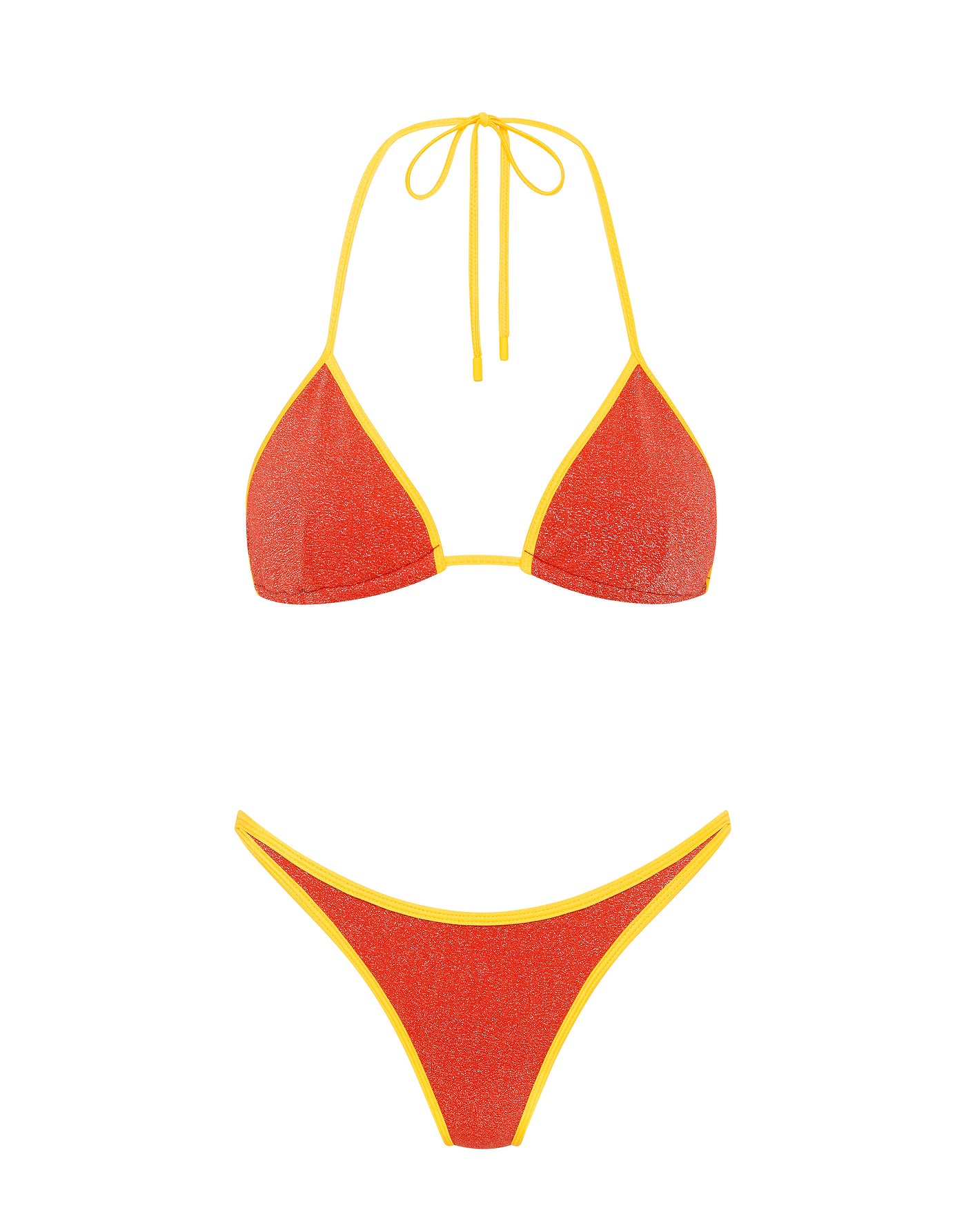 VINCA RUBY RED SPARKLE Triangle Bikini Set