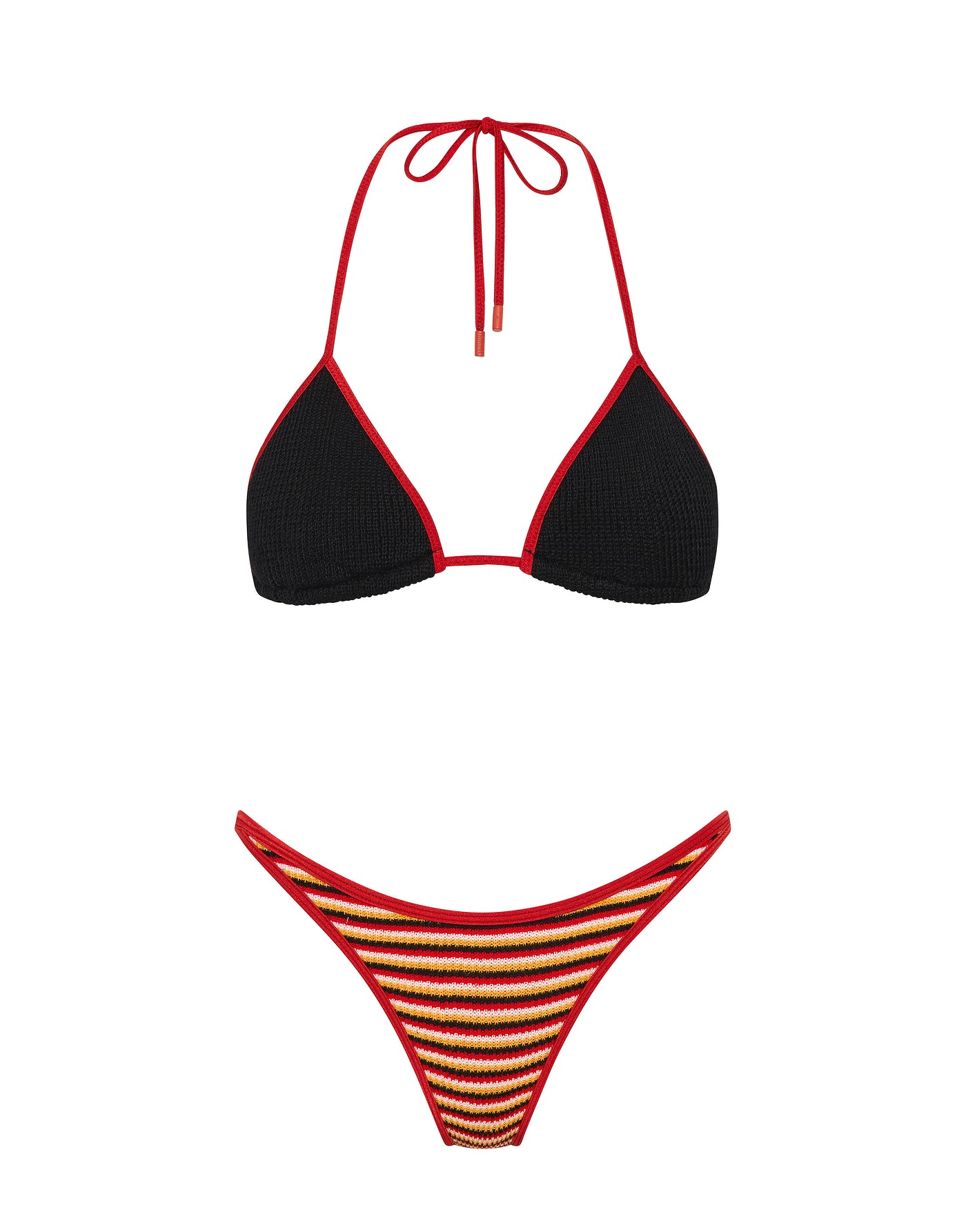 VINCA SANGRIA CROCHET STRIPE Triangle Bikini Set