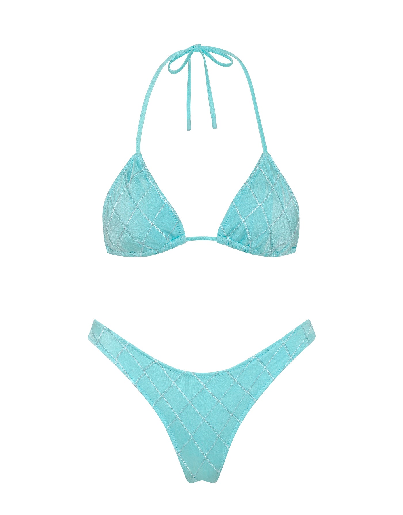 VINCA - SKY HIGH Blue Triangle Bikini Set