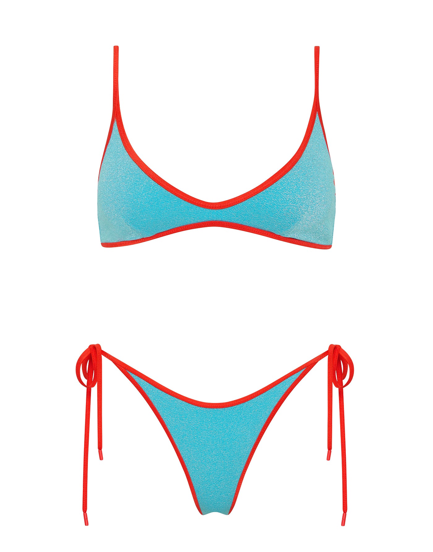 MAIA - AZURE SPARKLE Crop Bikini Set