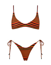 MAIA BRICK STRIPE Scoop Bikini Set