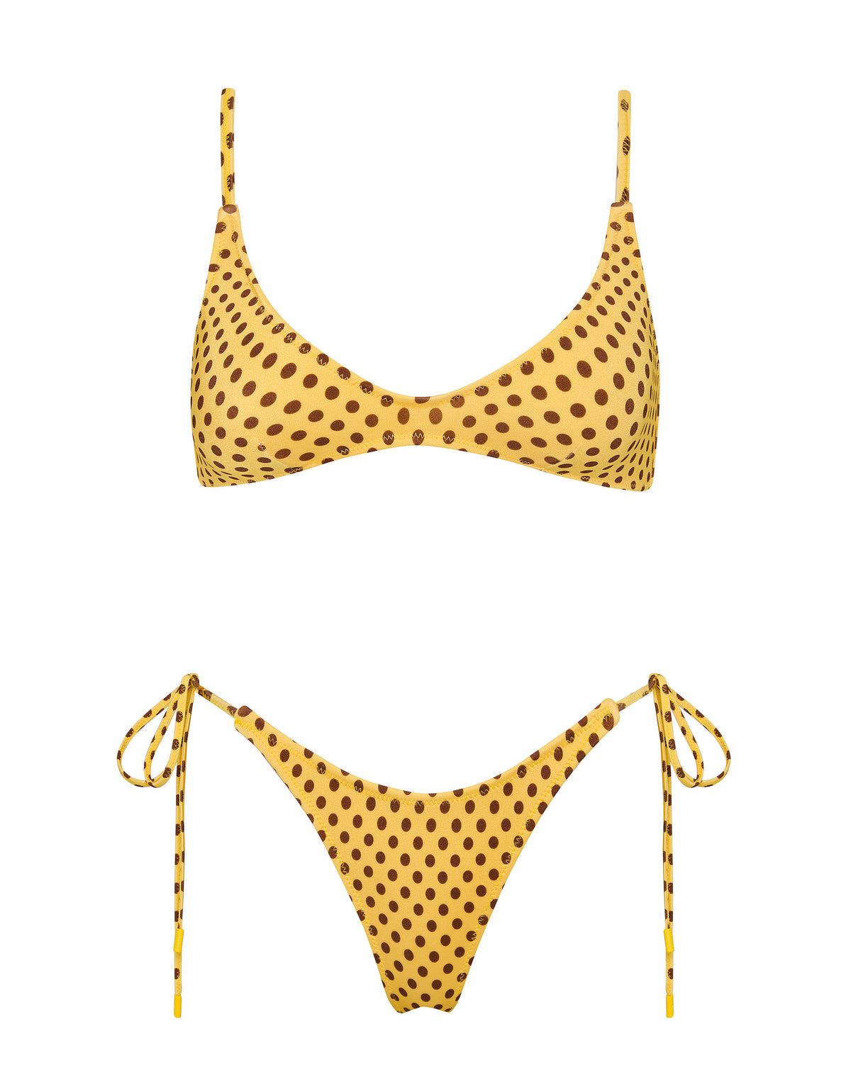 MAIA BUTTERSCOTCH DOT Scoop Bikini Set