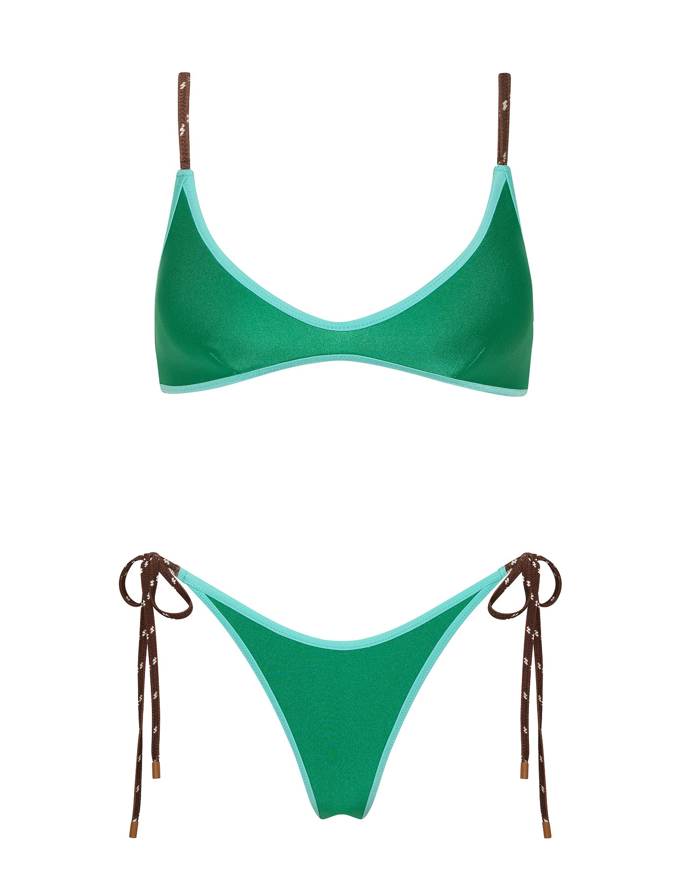 MAIA JADED GREEN Neoprene Crop Bikini Set