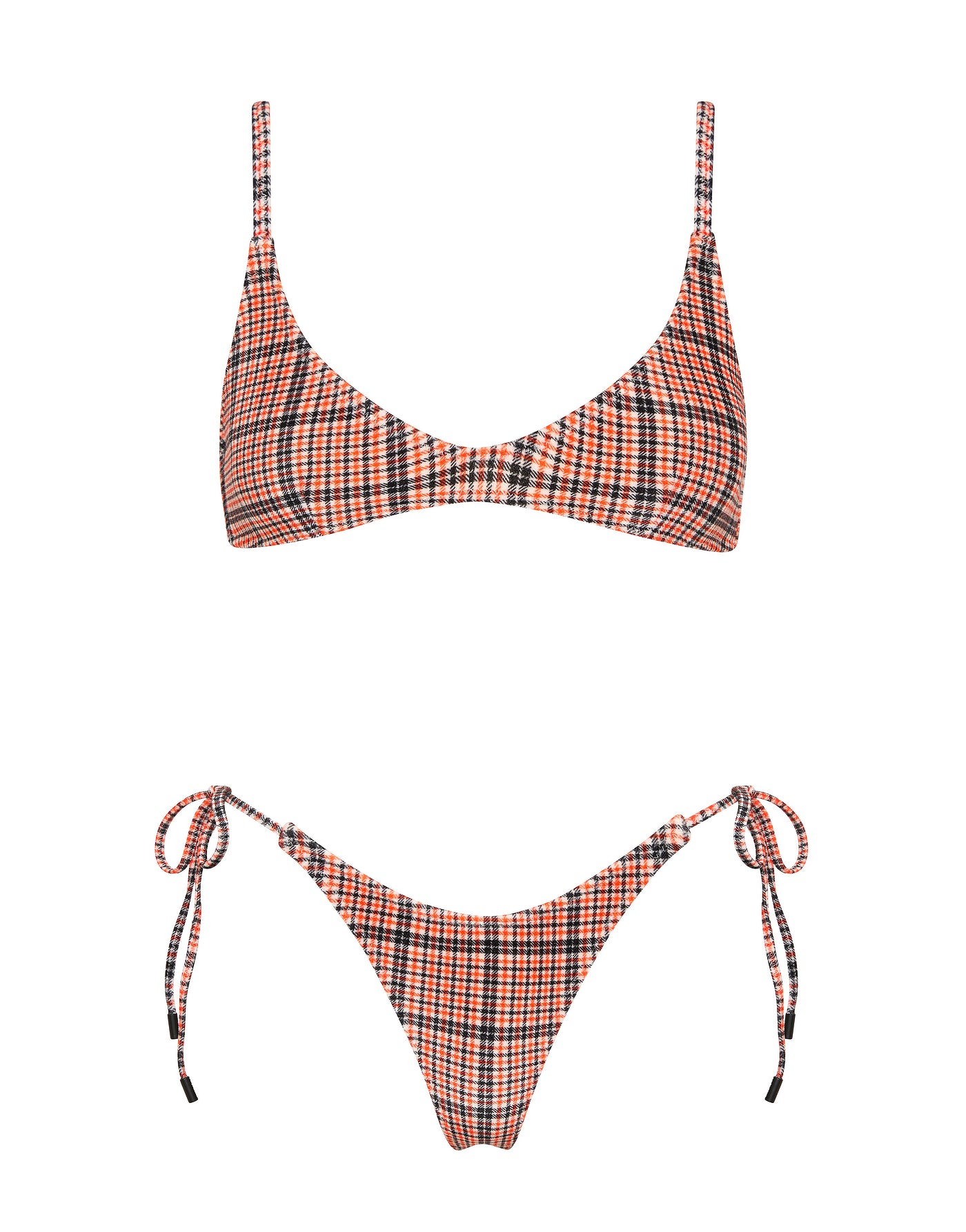 MAIA JAM VELVET CHECK Crop Bikini Set