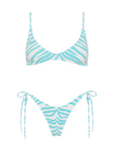 MAIA - SKY ZEBRA SPLASH Crop Bikini Set