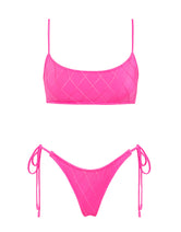 MICA POMEGRANATE Pink Crop Bikini Set