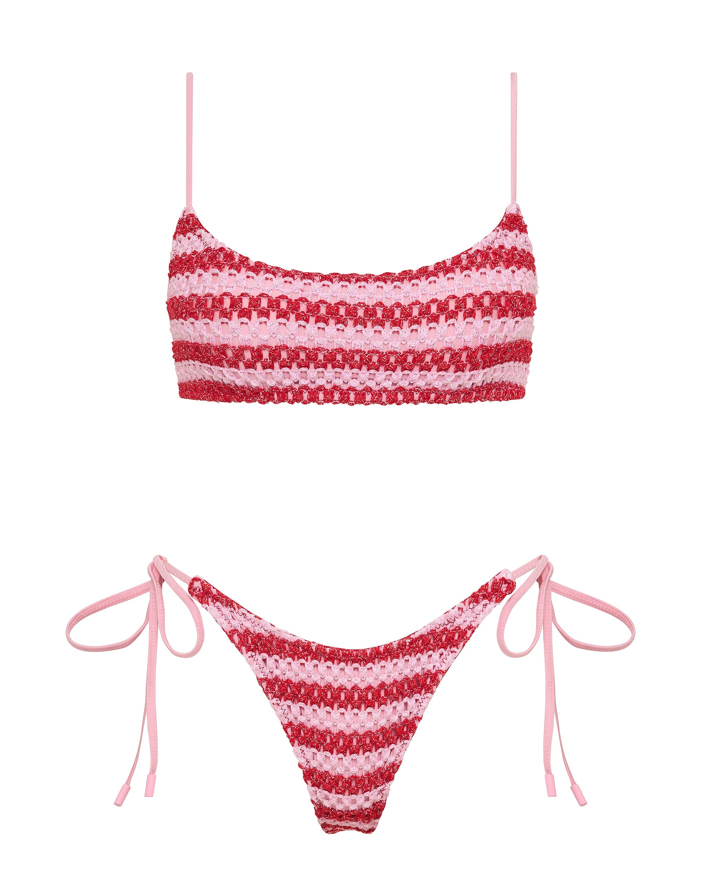 MICA TANNA Crochet Crop Bikini Set