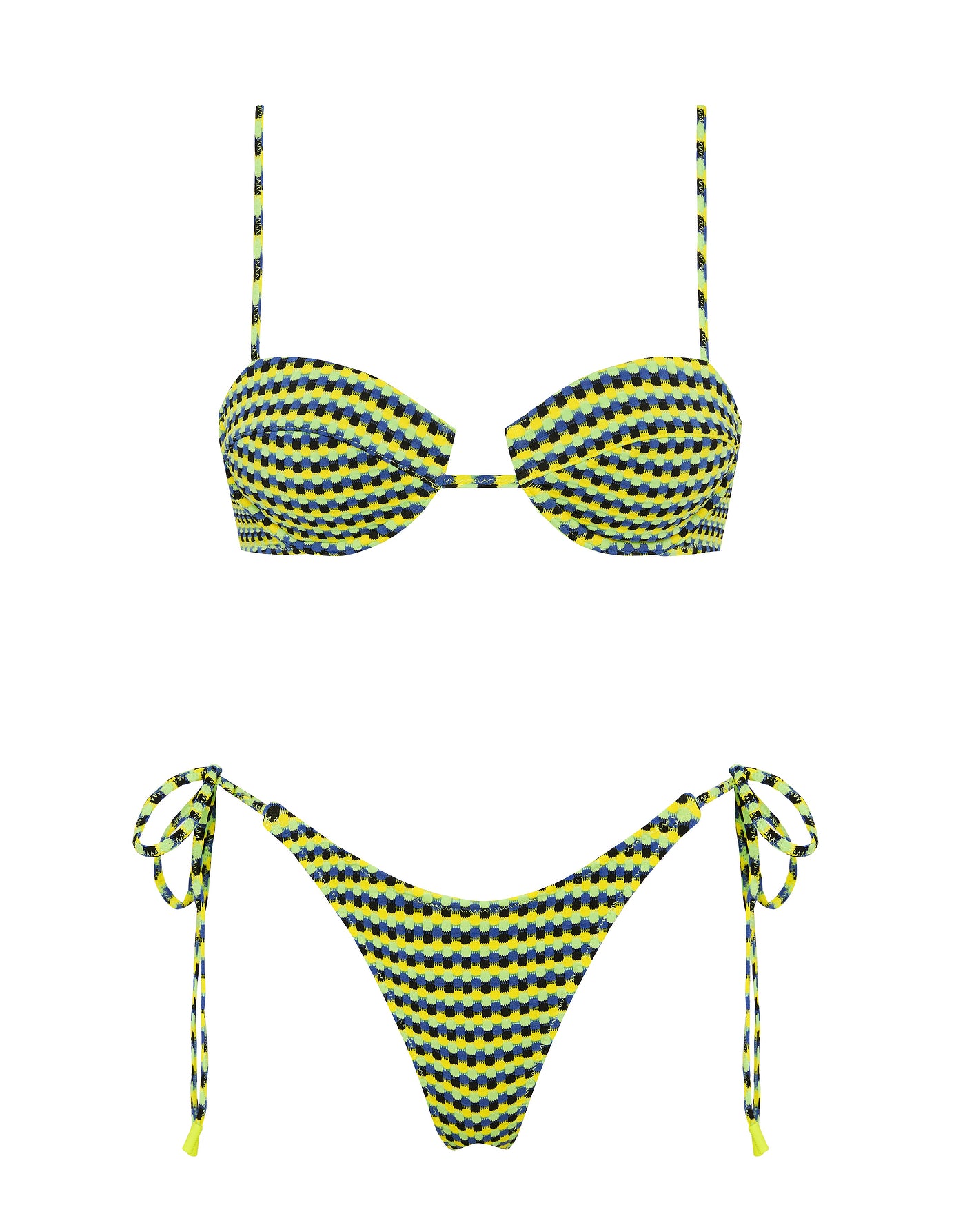 MALA INK CONFETTI Textured Balconette Bikini Set
