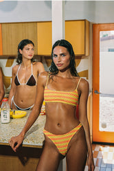 MICA FARME Crochet Crop Bikini Set