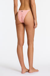 MICA PORTE Pink Geometric Crop Bikini Set