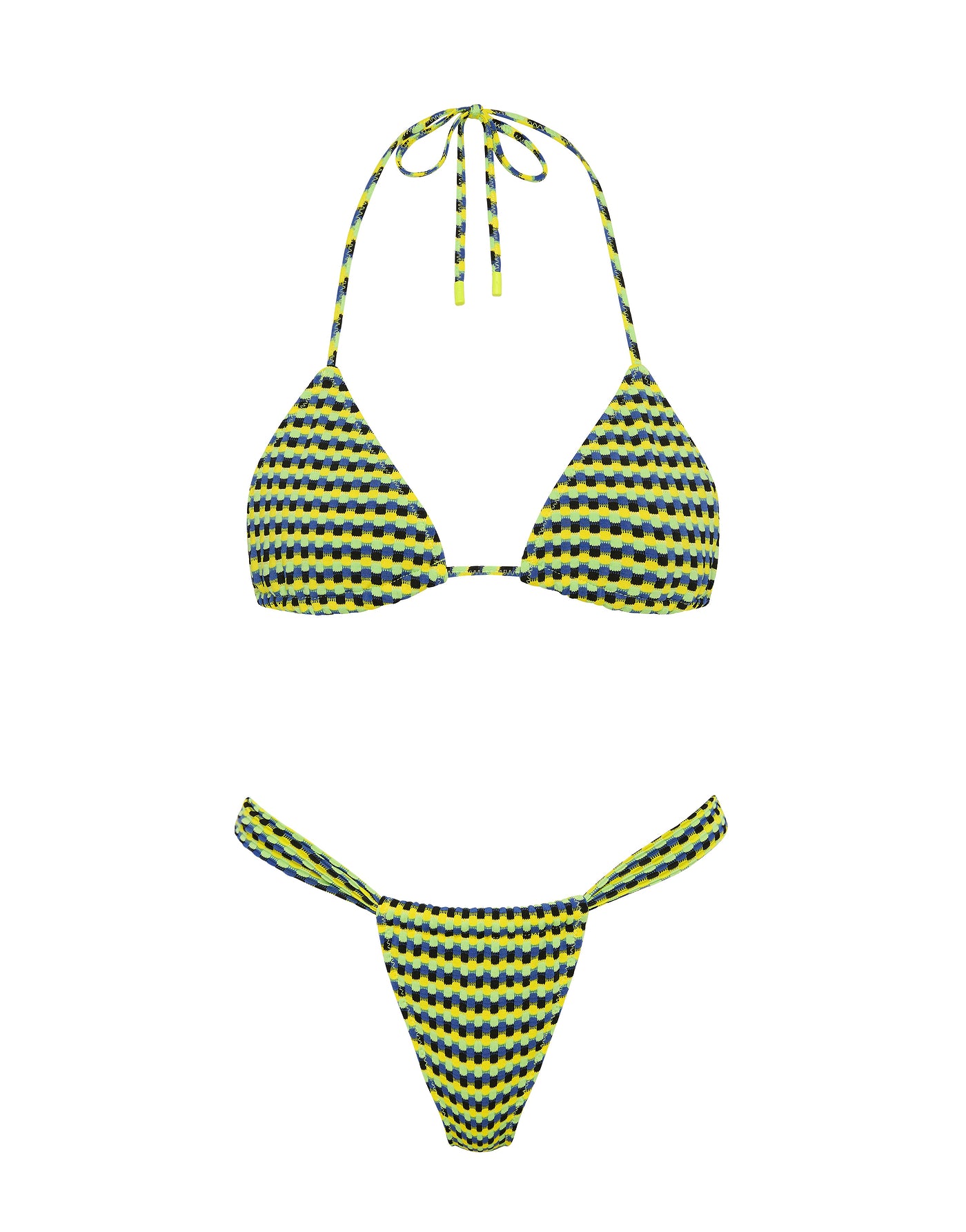 VINCA INK CONFETTI Textured Triangle Bikini Set
