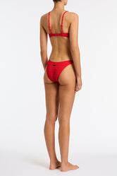 Maia Mato Triangl Red Textured Bikini