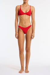Maia Mato Triangl Red Textured Bikini