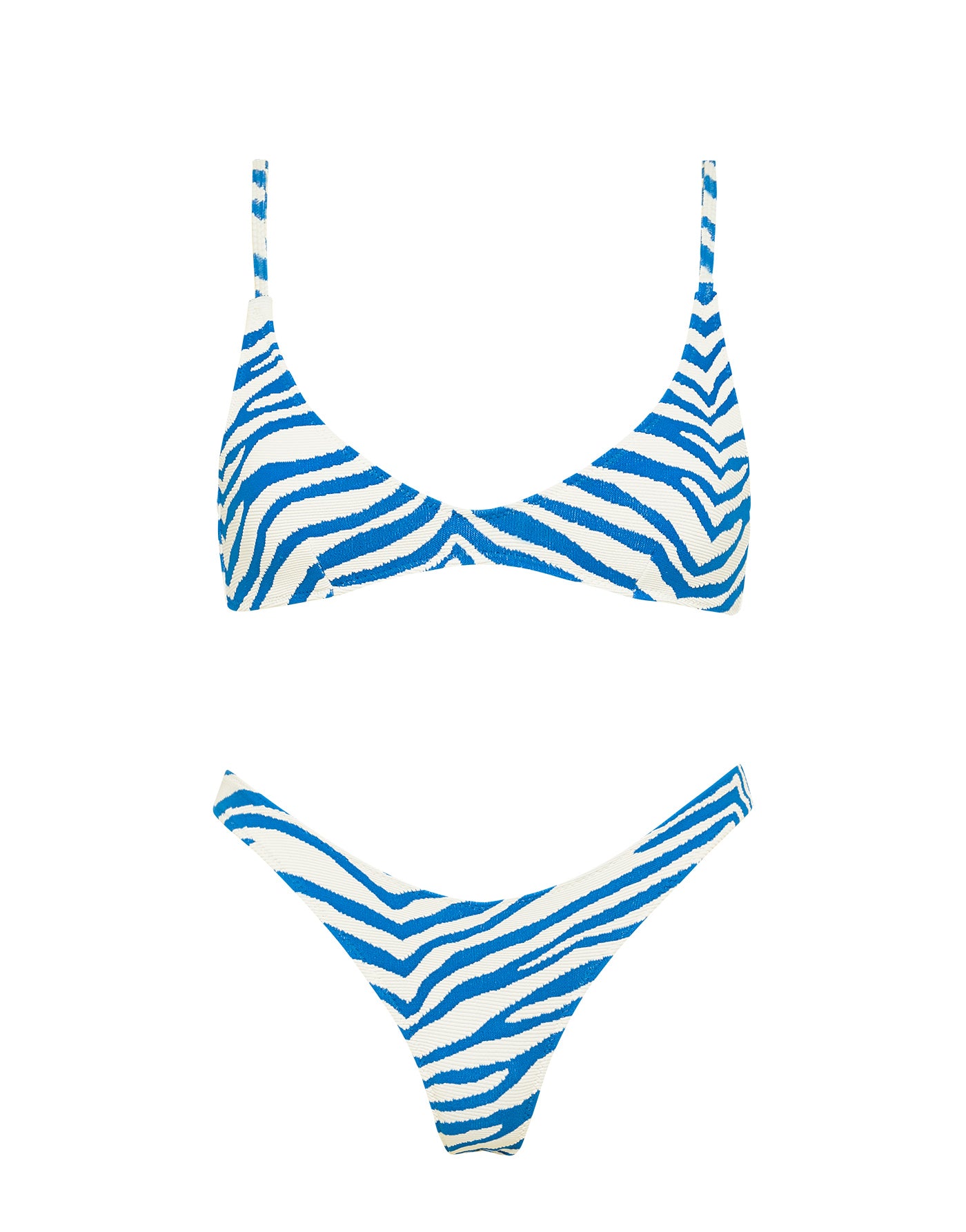 Maia Zebra Triangl Blue Zebra Bikini