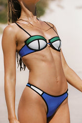 POPPY - BLUE TANGO Neoprene Balconette Bikini Set