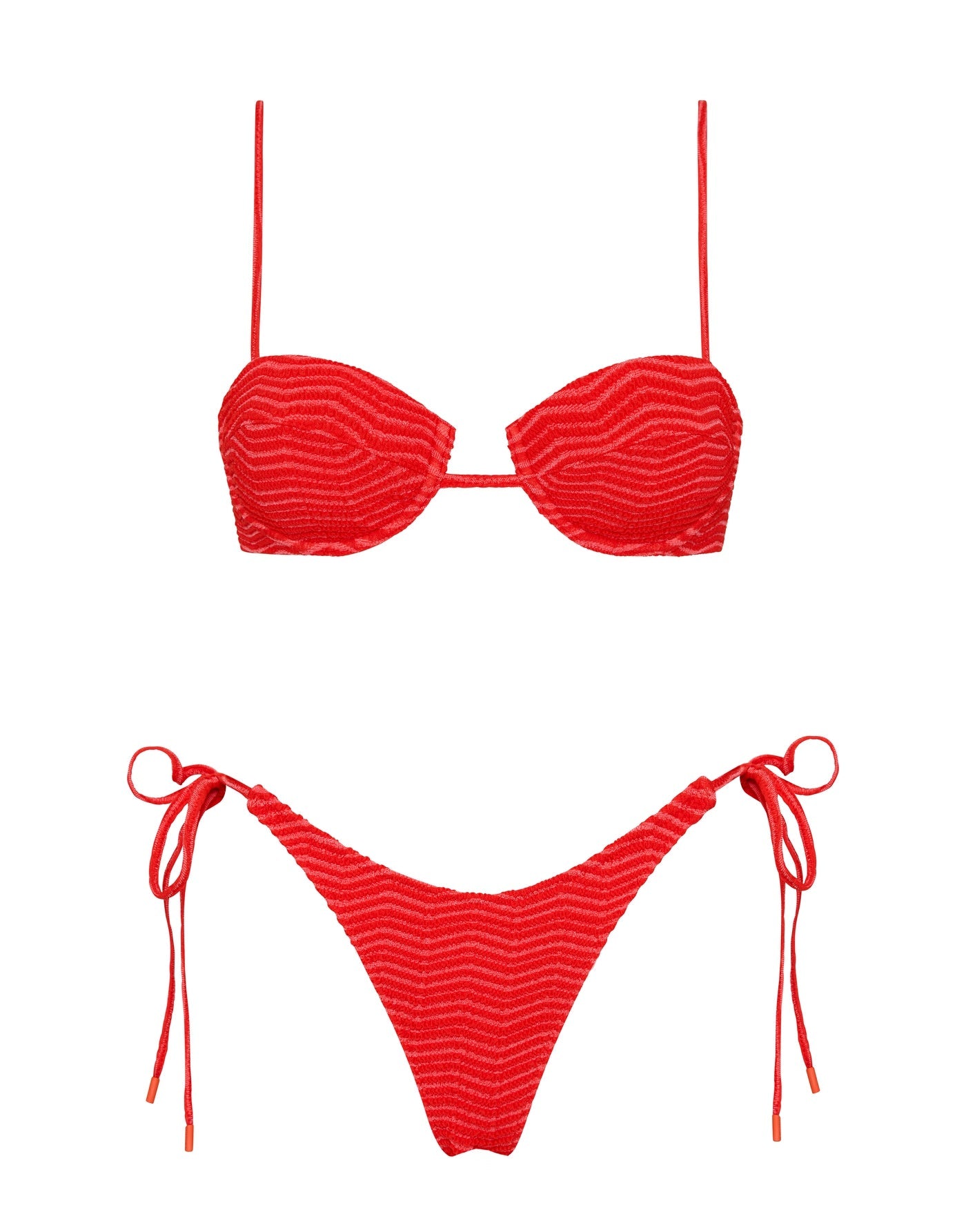 Triangl Bikini Set - Poppy - Peach Soda. Top Small / Bottom Medium