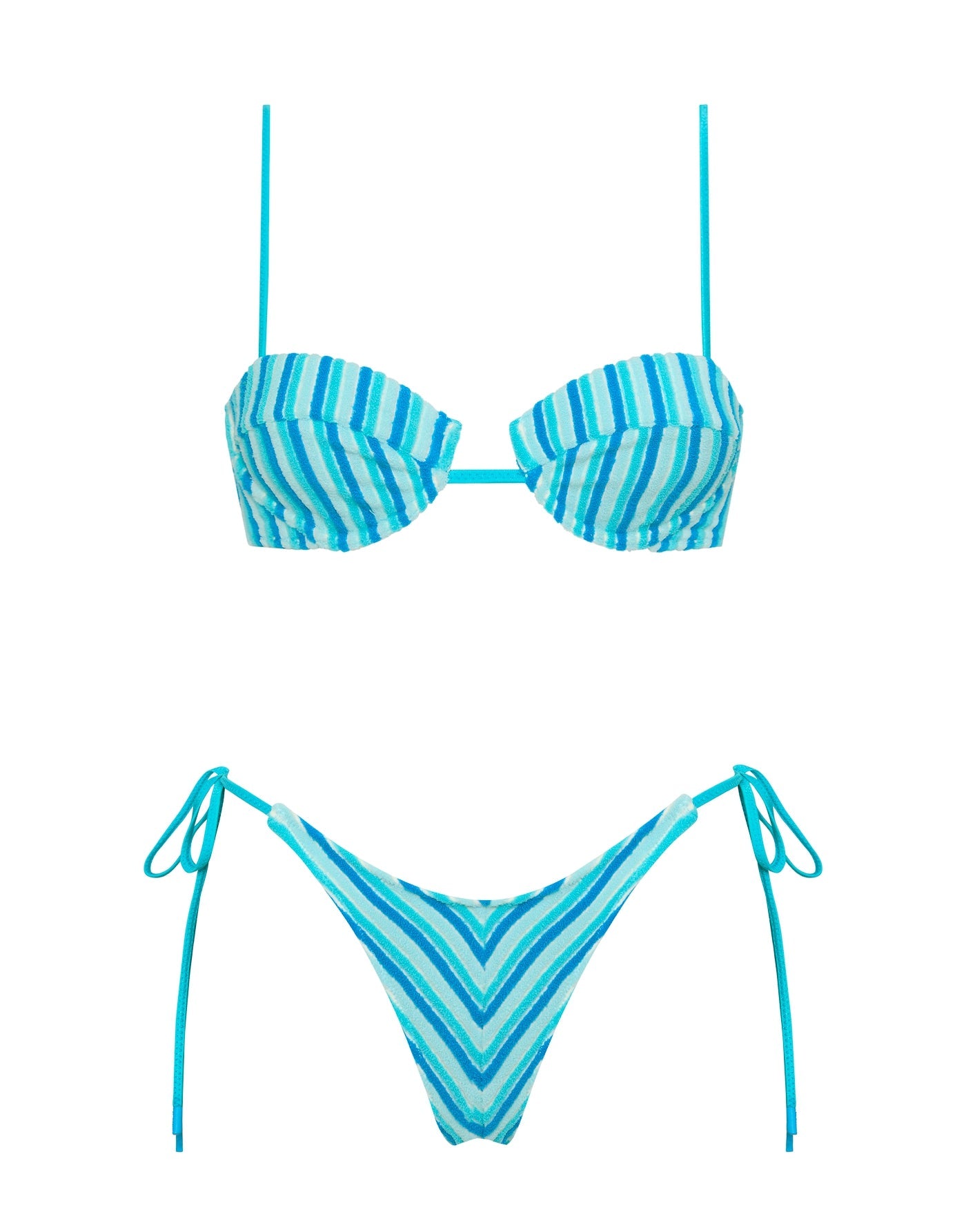 VINCA - SHERBET STRIPE  Triangle bathing suit, Bikinis, Bathing suits