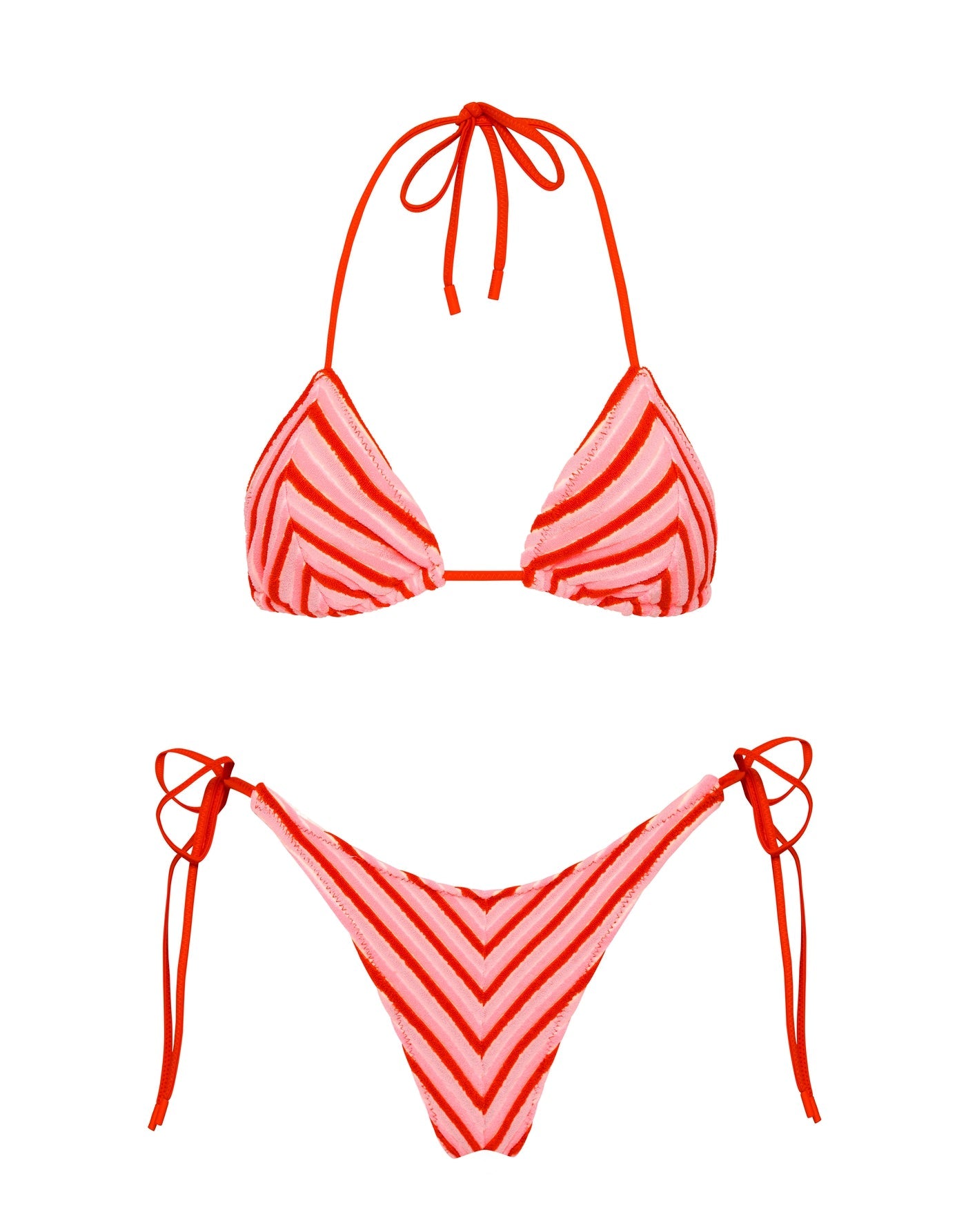 Triangl Bikini Set - Poppy - Peach Soda. Top Small / Bottom Medium