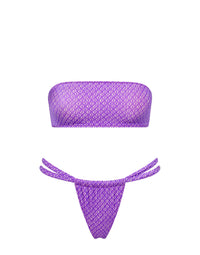 CLOVA - HAZE Purple Bandeau Bikini Set