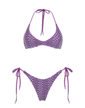 Cora Monty Triangl Purple Sparkle Crochet Bikini