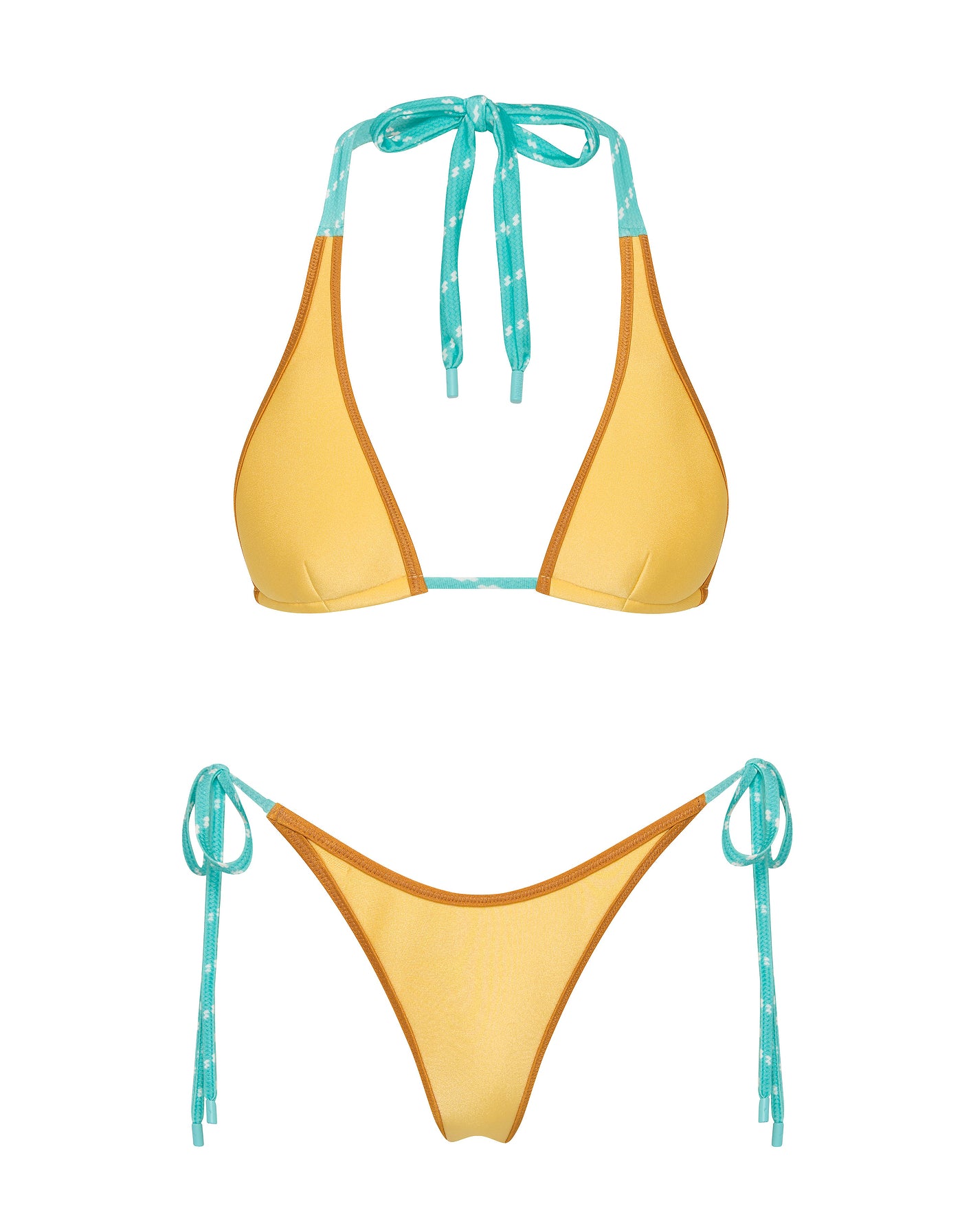 DARA - CANARY CRUSH Neoprene Triangle Bikini Set | Triangl