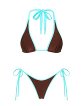DARA CHOC MINT Neoprene Triangle Bikini Set