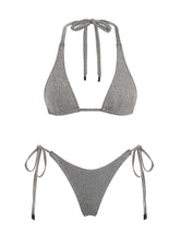 DARA - SILVER SPARKLE Triangle Bikini Set