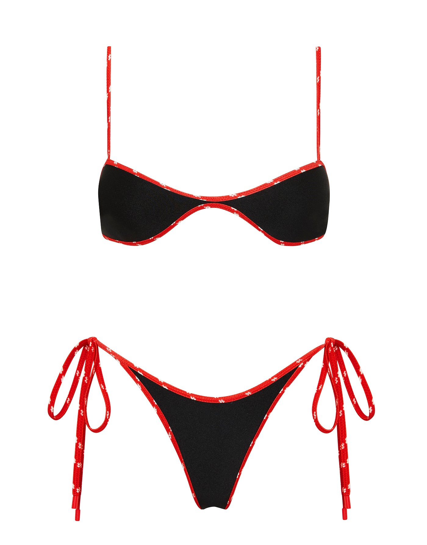 ESTE BOSSA Neoprene Scoop Crop Bikini Set