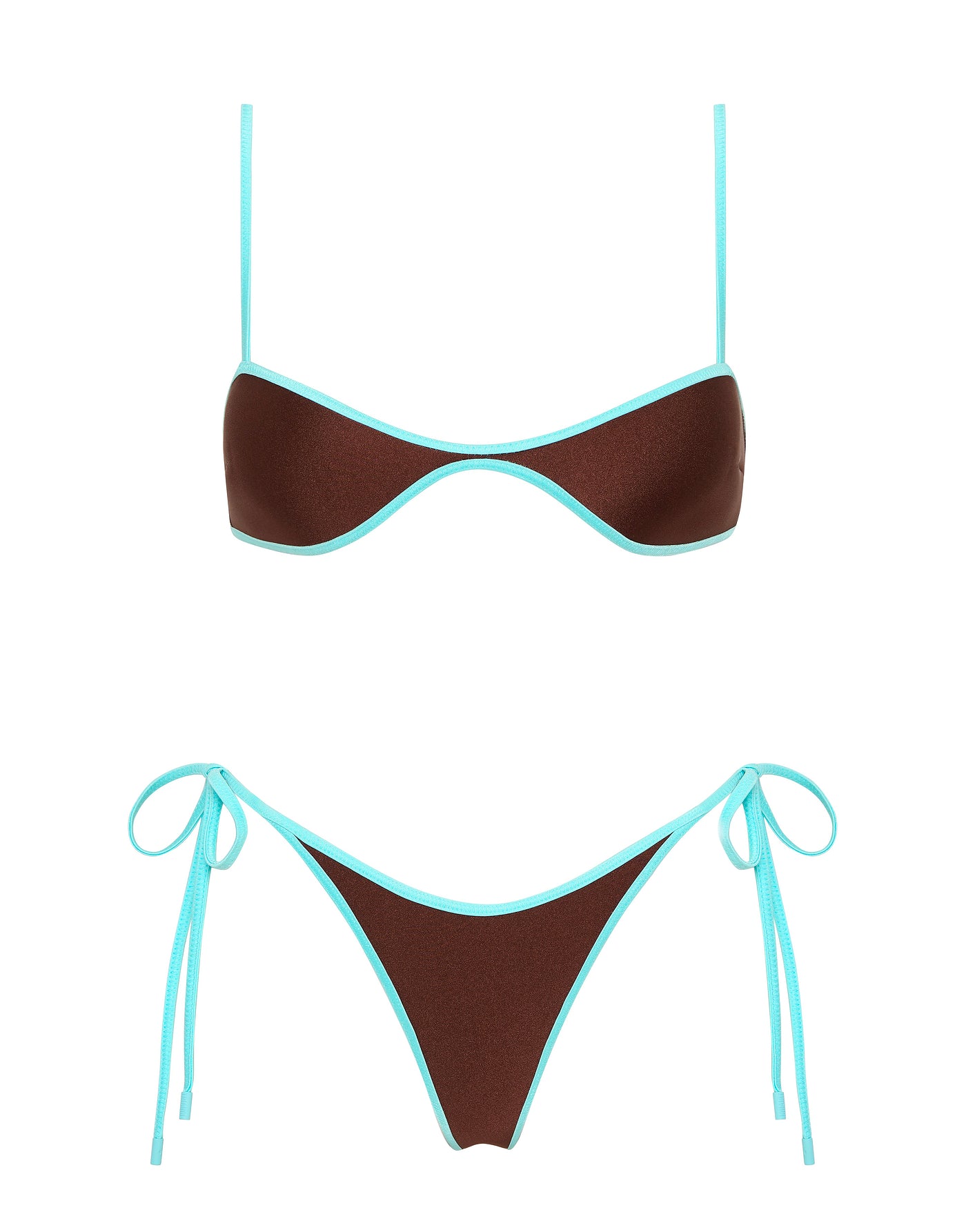 ESTE - CHOC MINT Neoprene Scoop Bikini Set | Triangl