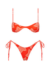 ESTE - ELVI Red Star Scoop Crop Bikini Set