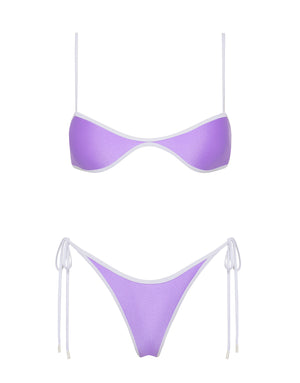 ESTE GRAPE Neoprene Scoop Bikini Set
