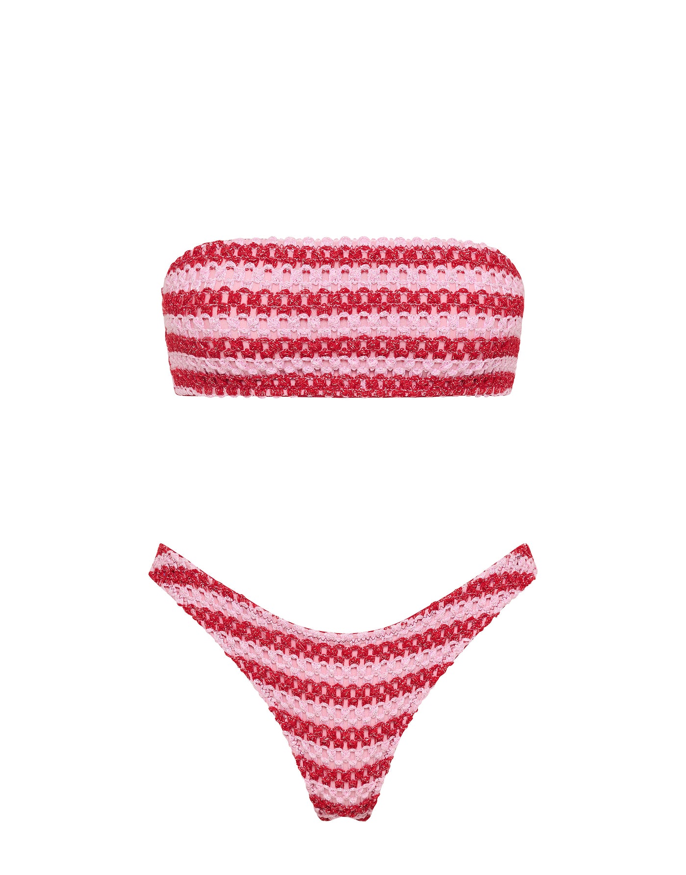 FREYA TANNA Crochet Bandeau Bikini Set 